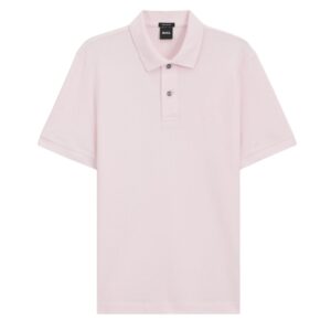 BOSS Pallas Pink Polo Shirt In Cotton Piqué With Embroidered Logo