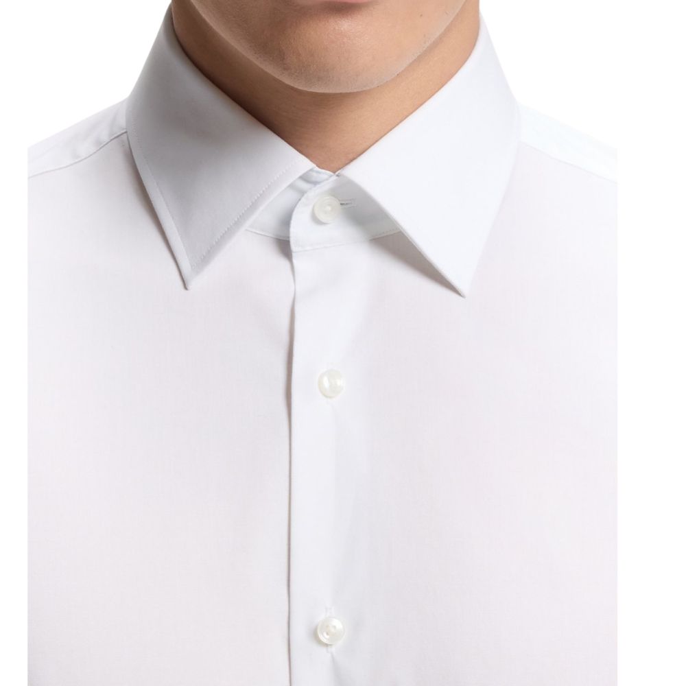 BOSS White Shirt Trim close