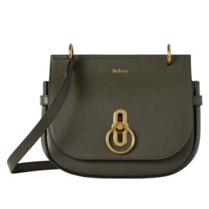 Mulberry Small Amberley Satchel Juniper Green Small Classic Grain