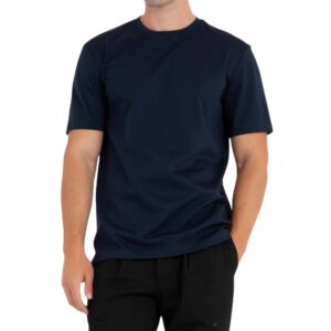 BOSS Thompson Textured Crew Neck Navy T-shirt