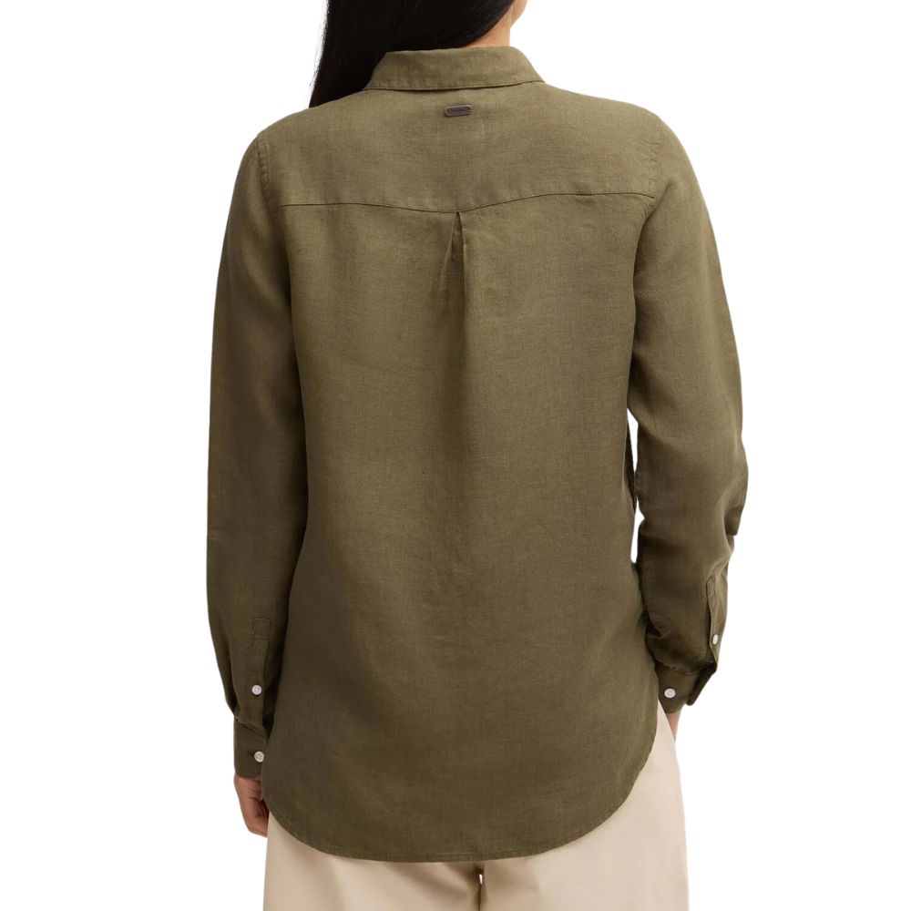BARBOUR Womens Marine Green Shirt 1