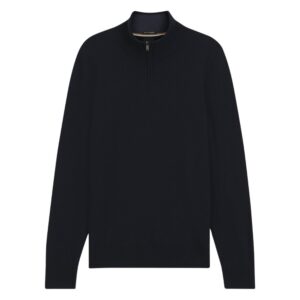 BOSS Hemarlo Cotton Navy Half Zip