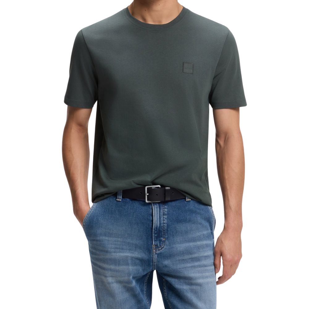 BOSS Tales Green T Shirt close