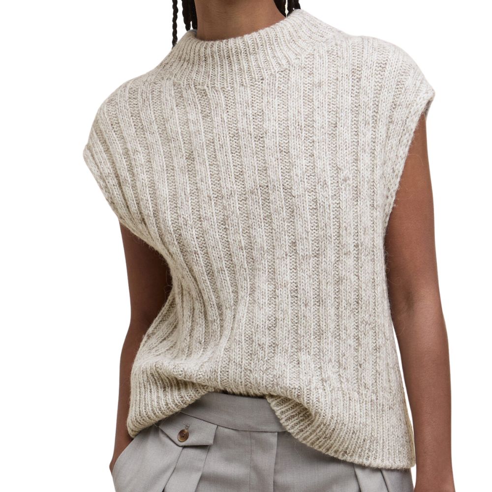 Barbour Anastasia Beige Knitted Vest