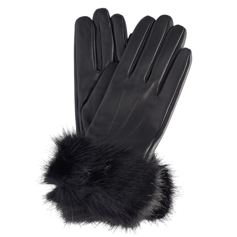 Barbour Women Black Leather Gloves 1 Barbour Women Black Leather Gloves