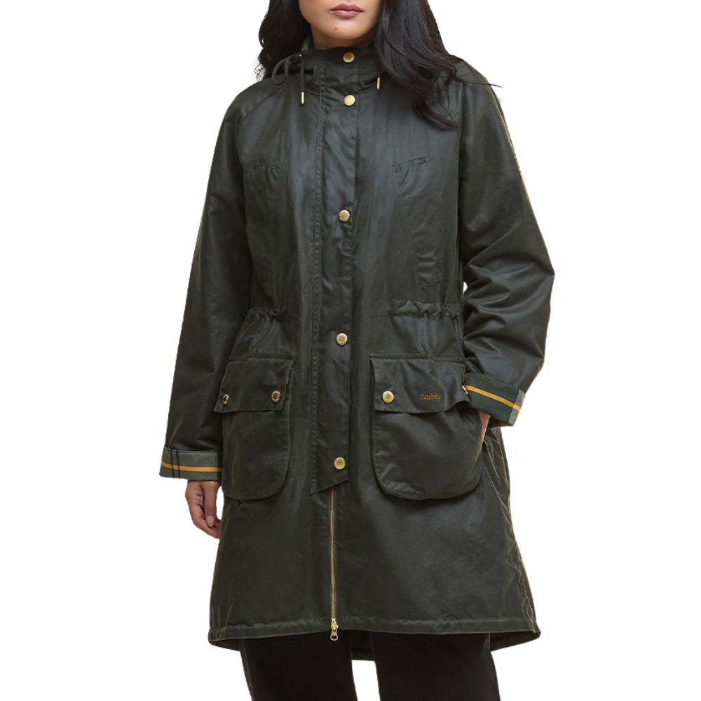 Barbour Women Marcy Wax Olive Parka