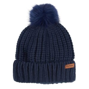Barbour Women Navy Beanie Hat
