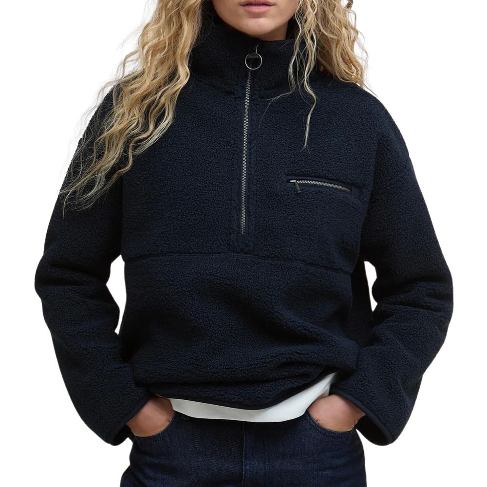 Barbour Women Navy Mersea Half Zip Fleece