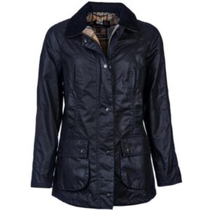 Barbour Womens Beadnell Navy Wax Jacket