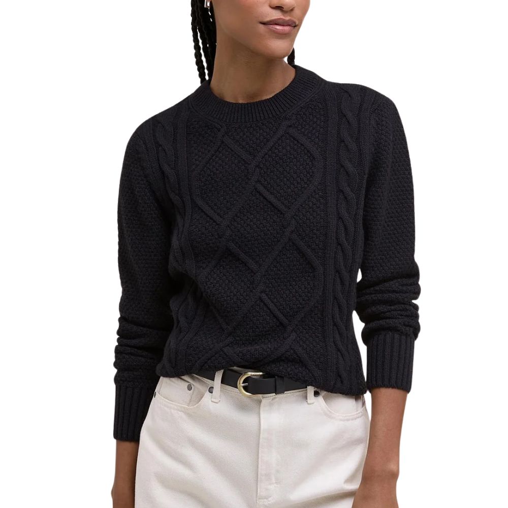 Barbour Women's Burne Crew Knitted Black Jumper
