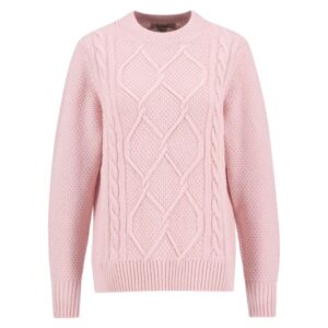 Barbour Women's Burne Crew Knitted Pink Jumper