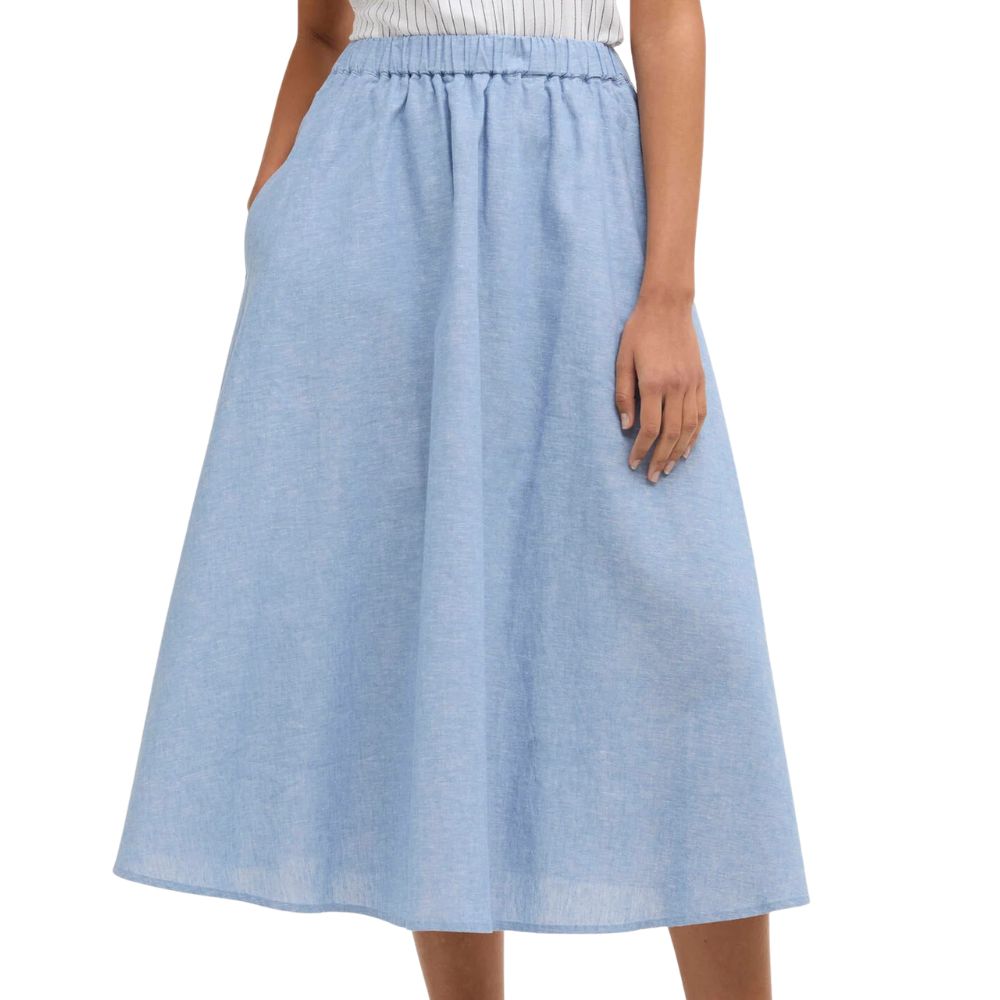 Barbour Women's Light Blue Midi Skirt