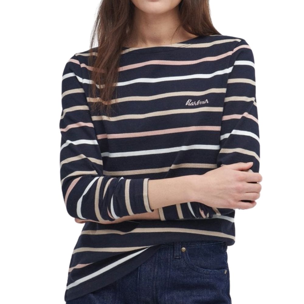 Barbour Women's Navy Striped Top