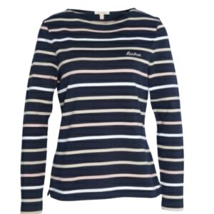 Barbour Women's Navy Striped Top