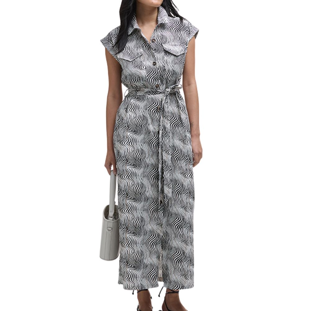 Barbour Women's White Monochrome Print Maxi Dress