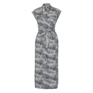 Barbour Women's Monochrome Print White Maxi Dress