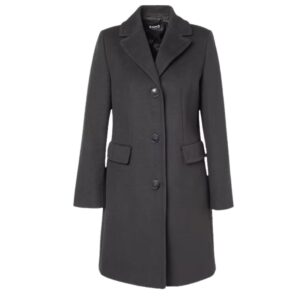 EMME Stema Black Midi Overcoat