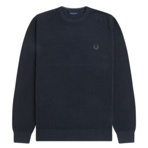 Fred Perry Navy Piqué Stitch Jumper