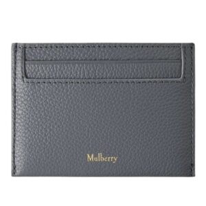 Mulberry Foggy Grey Card Holder in Small Classic Grain