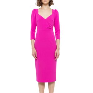 Nissa Bodycon Pink Midi Dress