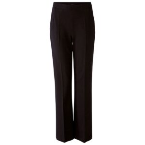 Oui Black Straight Leg Heavy Jersey Trousers