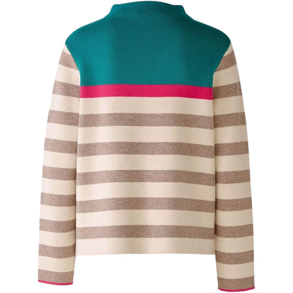Oui Colourblock Striped Sweater