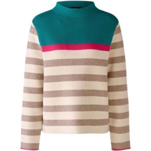 Oui Colourblock Striped Sweater