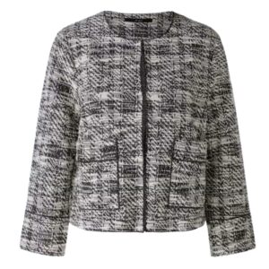 Oui Jersey Black & White Jacket