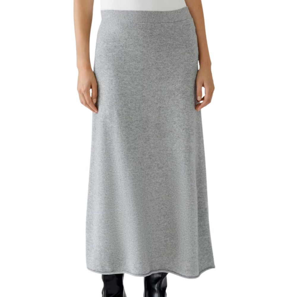 Oui Knitted Grey Maxi Skirt