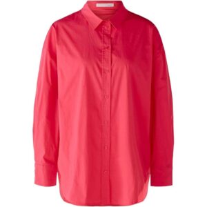 Oui Optic Pink Long Line Classic Shirt