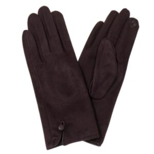 Park Lane Brown Faux Suede Gloves