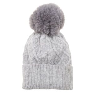 Park Lane Grey Beanie Hat