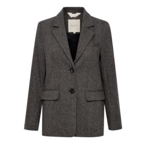 Part Two Corna Dark Grey Tweed blazer