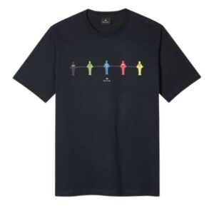 PS Paul Dark Navy 'Table Football' Print T-Shirt