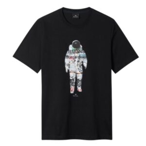 PS Paul Smith Black Print Graffiti Astronaut T-Shirt