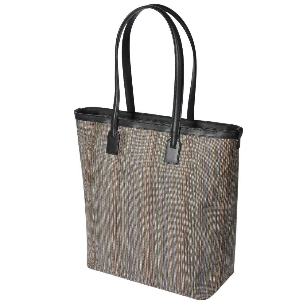 Paul Smith Classic Striped Black Tote Bag