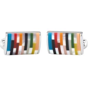 The Ultimate Horse Racing Style Guide for Men: What to Wear to Ascot, Cheltenham & the Races 63 Paul Smith Silver 'Signature Stripe' Curve Cufflinks