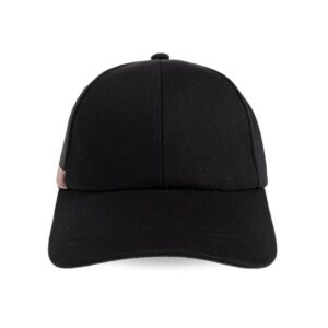 Paul Smith Signature Stripe Trim Black Baseball Cap