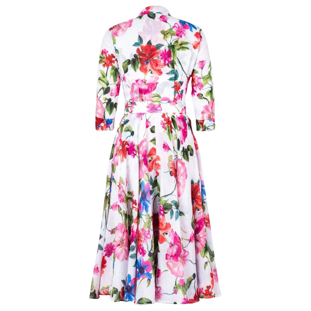 Samantha Sung Audrey Midi White Dress