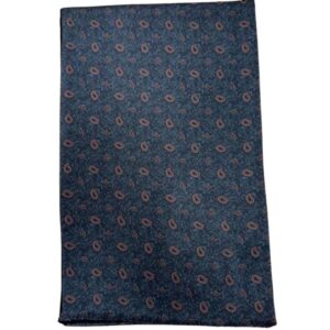 Amanda Christensen Blue Melange Paisley Tubular Double Face Scarf