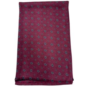 Amanda Christensen Wine Red Melange Paisley Tubular Double Face Scarf