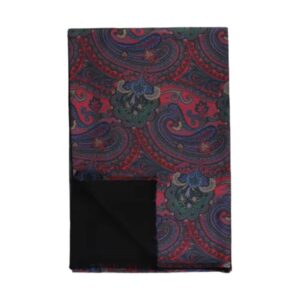 Amanda Christensen Wine Red Tubular Multi Paisley Double Face Scarf