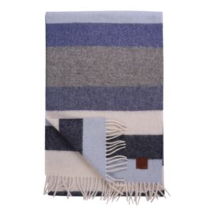 Amanda Christensen Wool Navy Melange Stripe Scarf