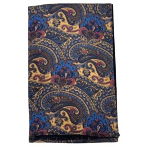 Amanda Christensen Yellow Tubular Multi Paisley Double Face Scarf