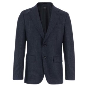 BOSS Navy Wool Cashmere Blazer