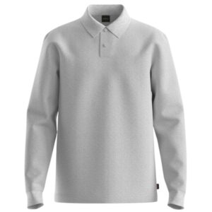 BOSS Petempestolong Long Sleeve Grey Polo Shirt