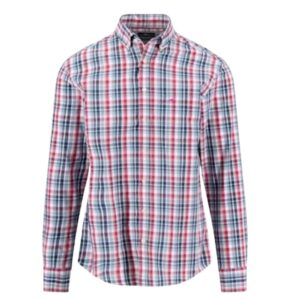 Fynch Hatton Super Soft Cotton Red Multi Check Shirt