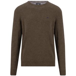 Fynch-Hatton Merino Cashmere Dark Brown Crewneck Jumper