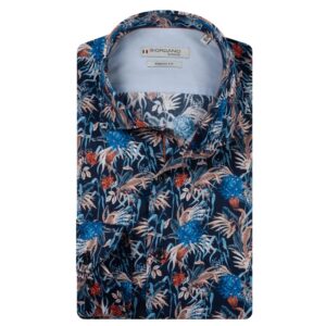 Giordano Locarno Semi-Cutaway Blue Print Shirt