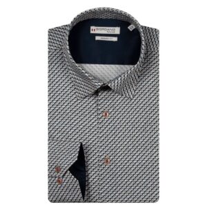 Giordano Blue Twill Graphic Print Shirt